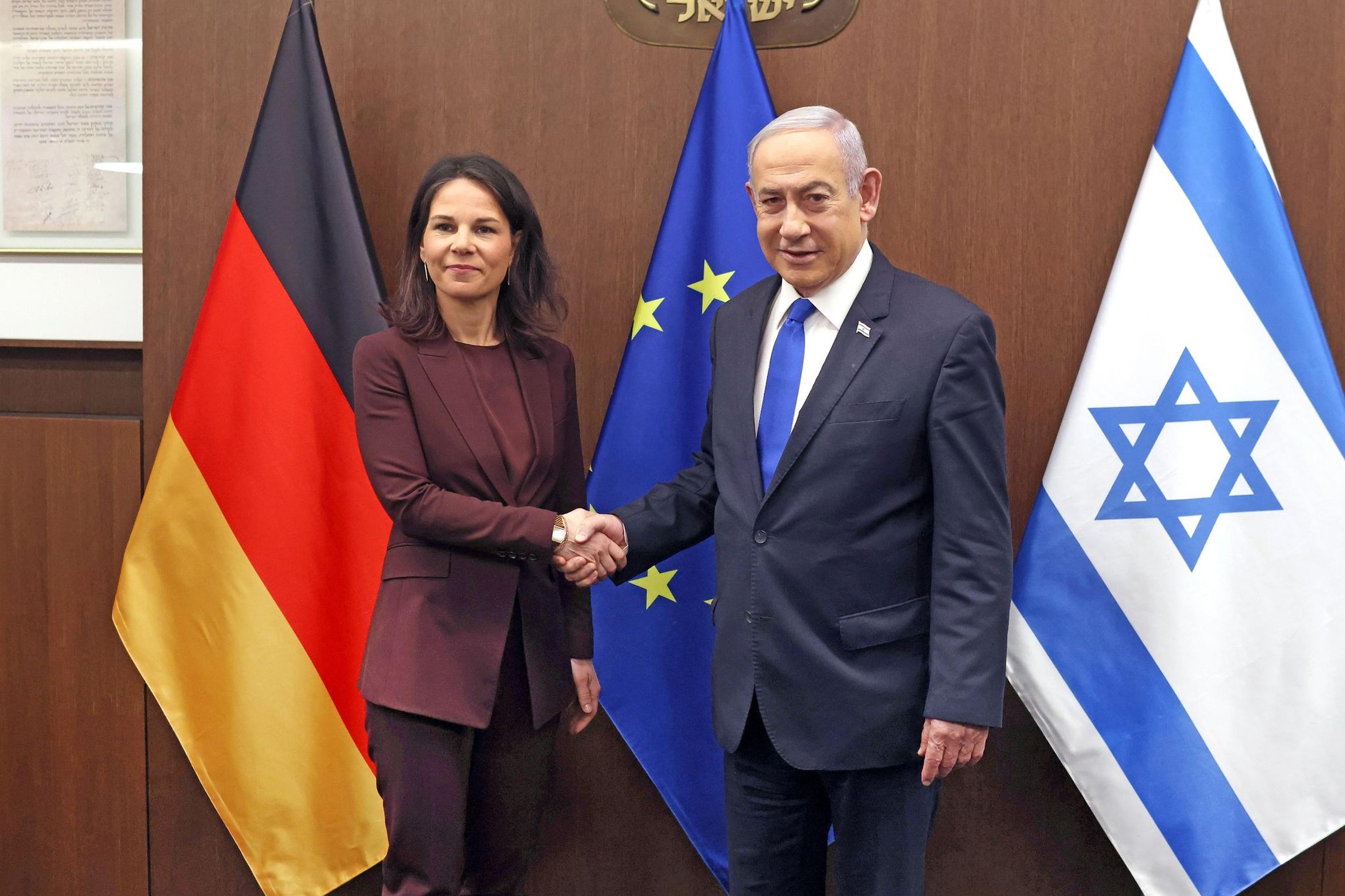 Bundesaußenministerin Annalena Baerbock und Israels Premier Benjamin Netanjahu trafen sich am Mittwoch in Jerusalem.