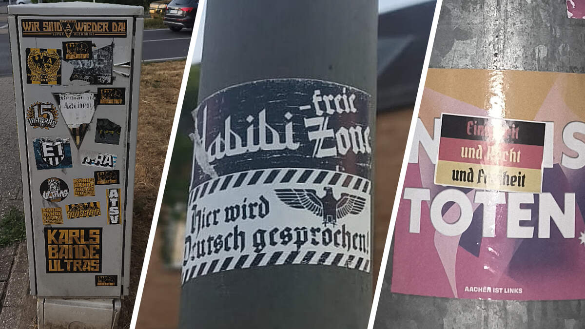 Der Sticker-Krieg am Laternenmast: Zwischen Alemannia, Antifa und rechter ...