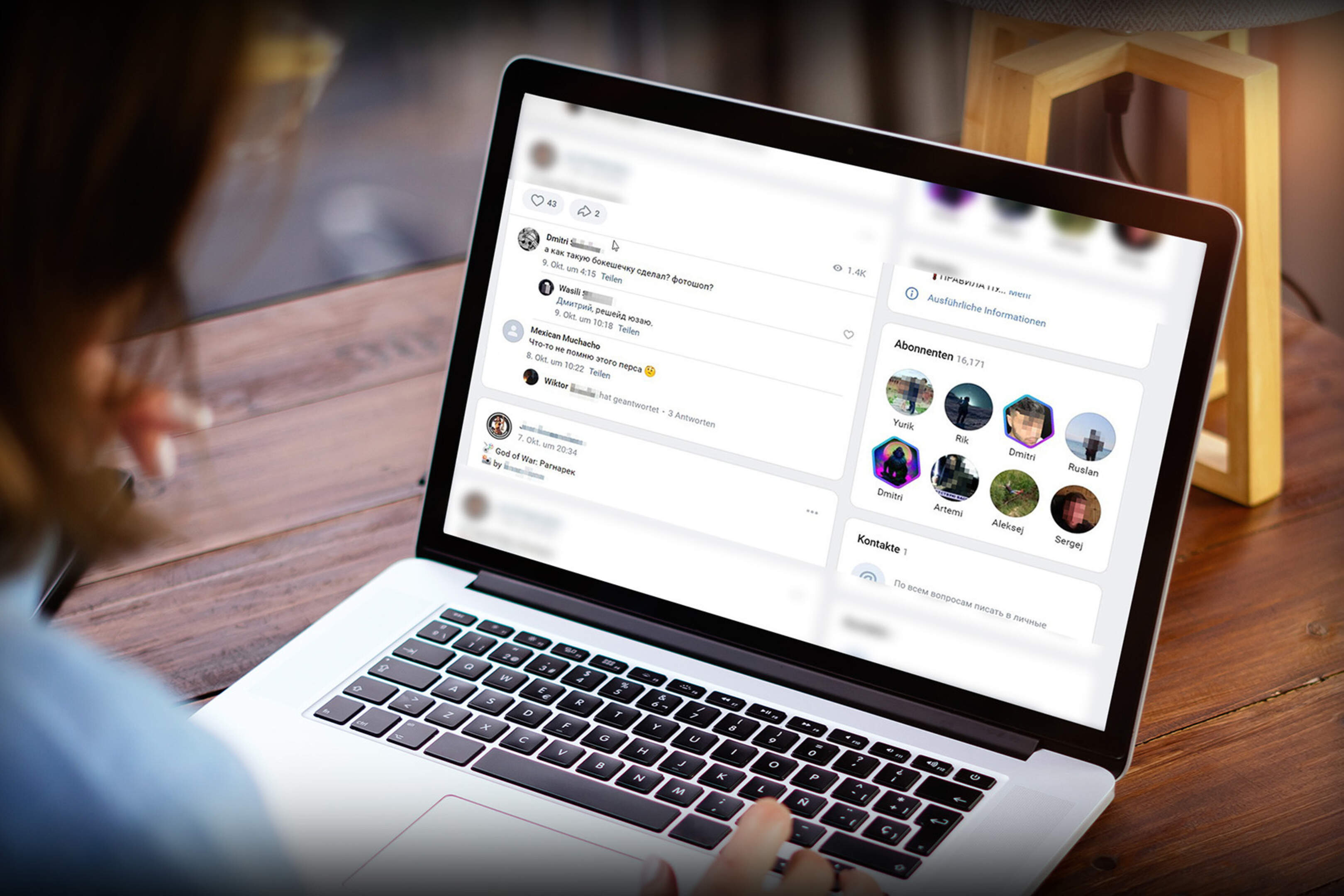 Beliebter Ort für Hetze gegen Migranten: soziale Netwerke wie die russische Plattform vk.com (symbolischer Screenshot).