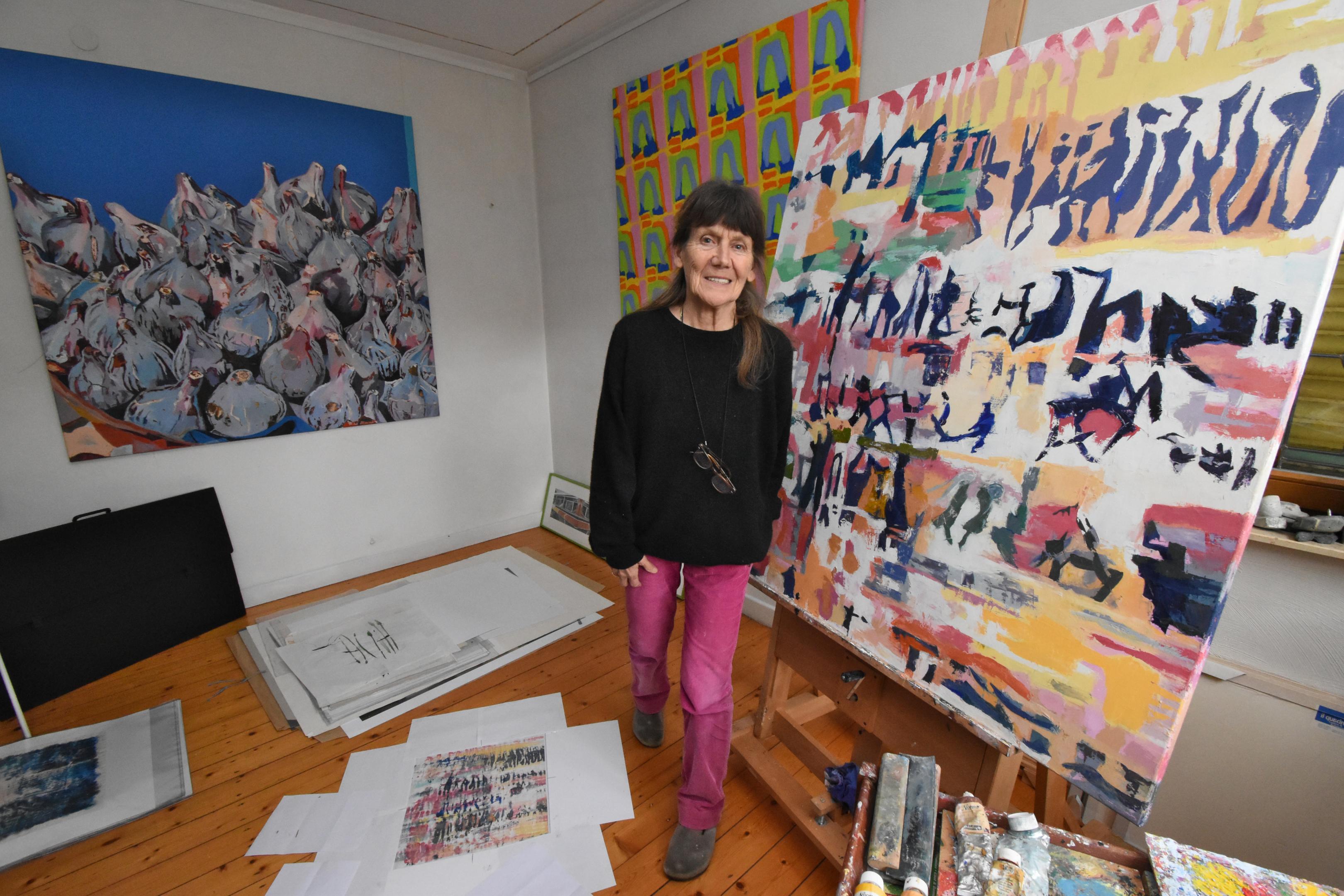 Die Künstlerin Monika Eßer lädt zur Kunsttour 2024 am Sonntag, 5. Mai, in ihr Atelier in Übach-Palenberg ein. 