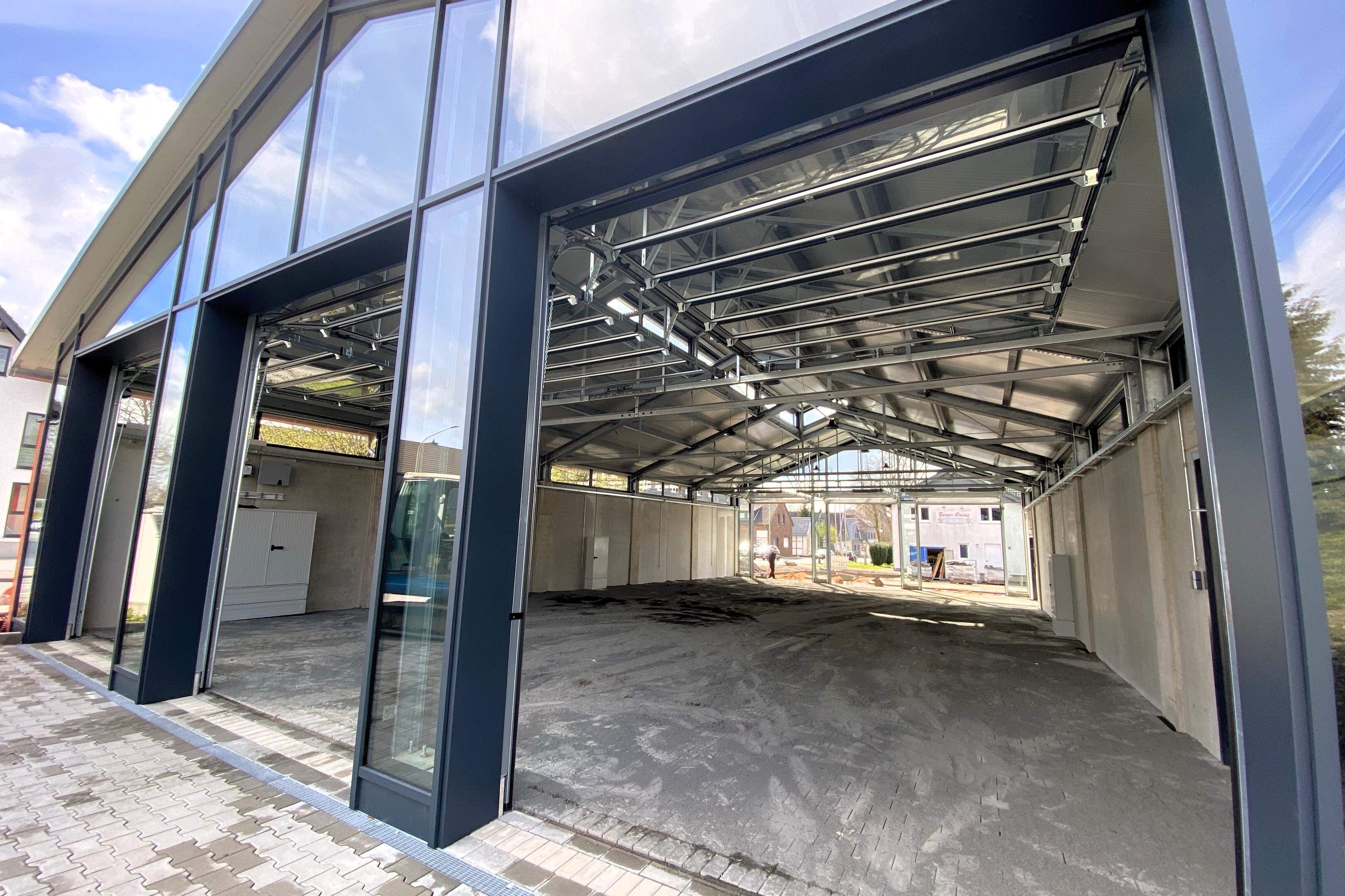 Am 4. Mai öffnet die neue Markthalle in Imgenbroich erstmals ihre Glastore für den Wochenmarkt.