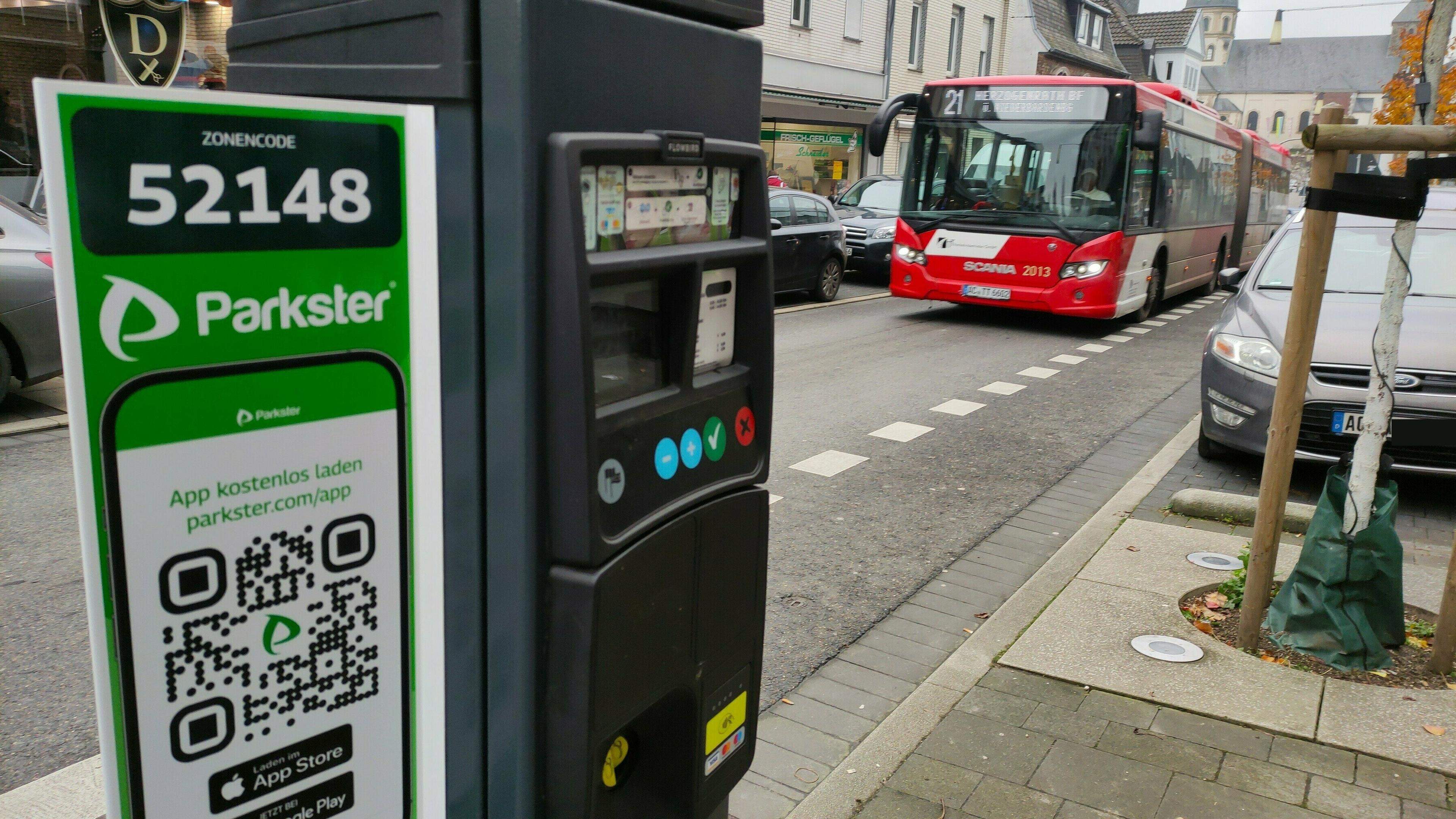 In Würselen kann man Parkgebühren jetzt auch mit dem Handy