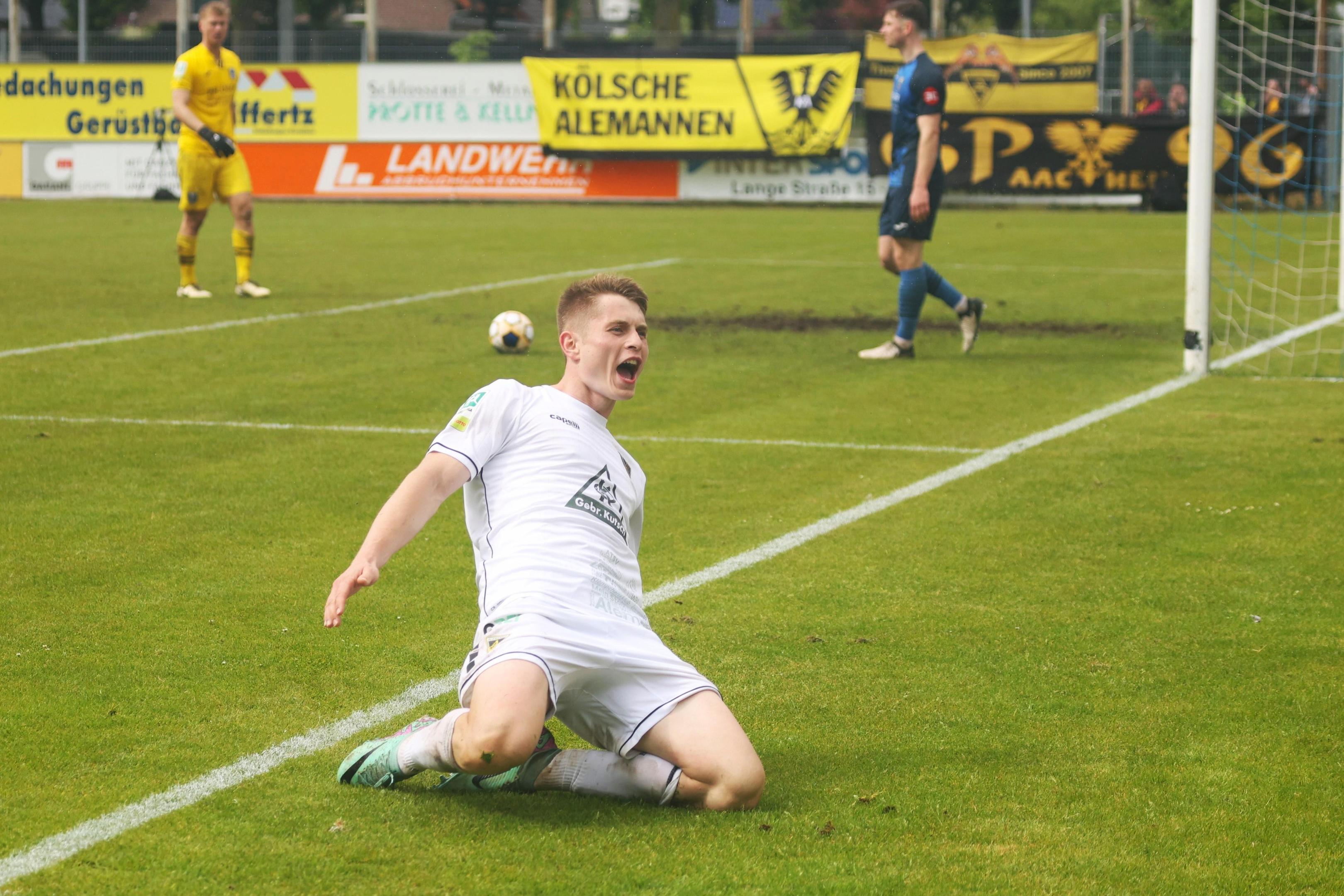Machte beim 4:0-Sieg der Alemannia in Wiedenbrück gleich drei Treffer: Anton Heinz.