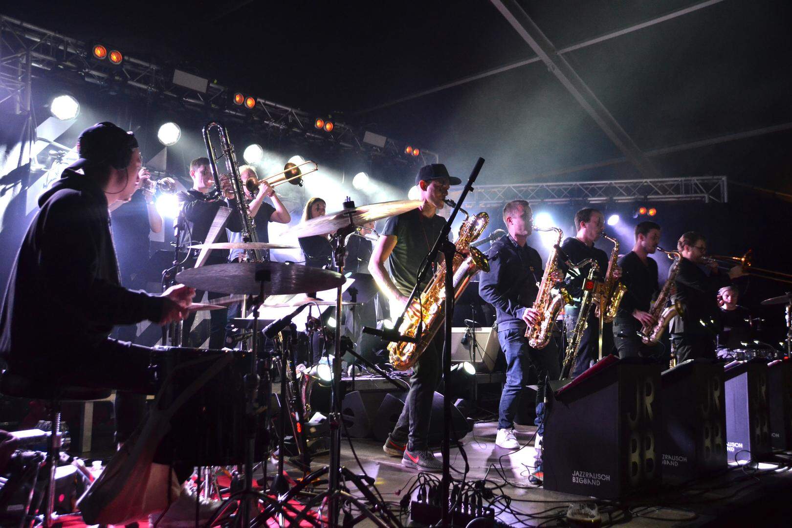Die Münchner Jazzrausch Bigband spielt beim "Eupen Musik Marathon"
