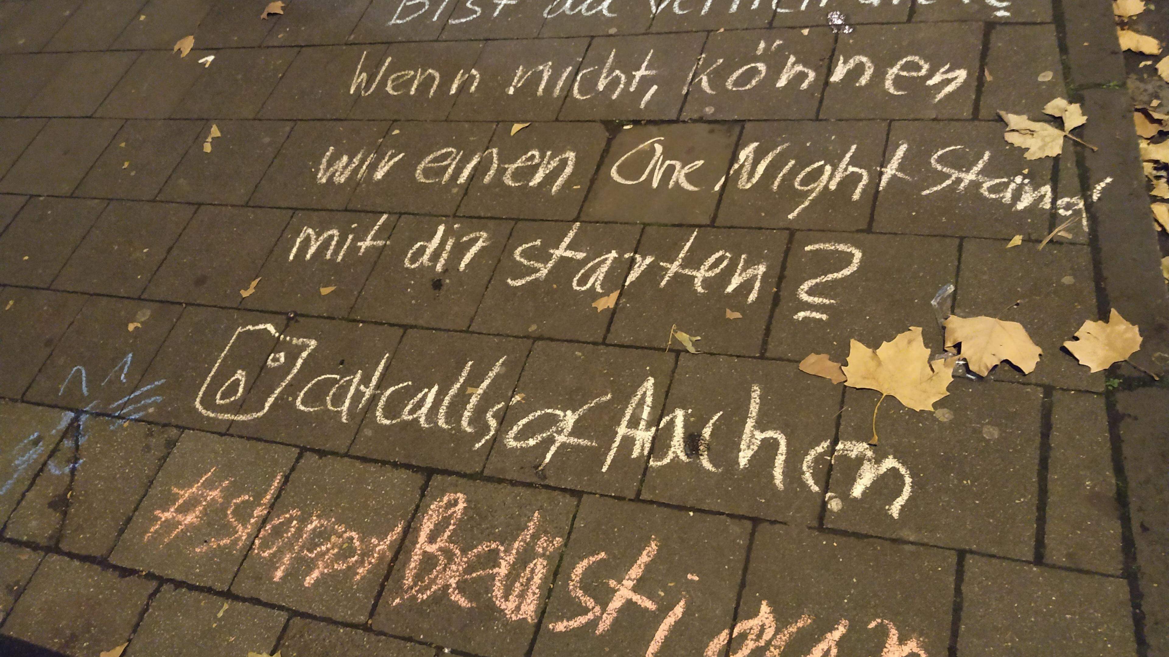 Sie kreiden dumme Sprüche an Aachener Zeitung
