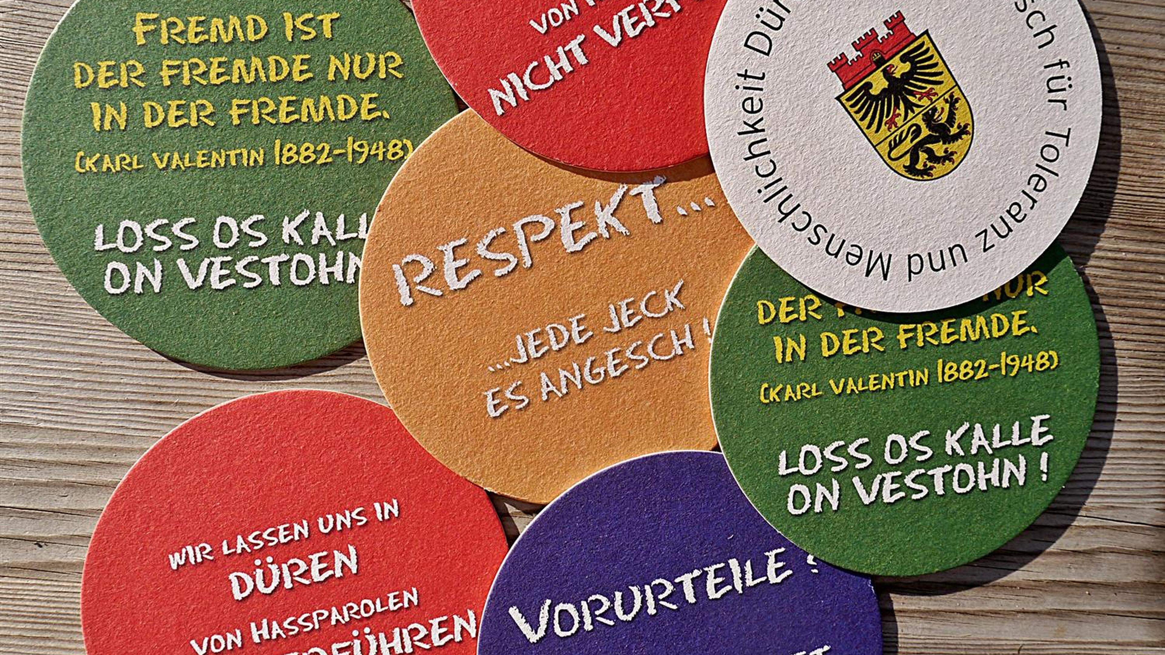 Sprüche auf Bierdeckeln für mehr Toleranz Aachener Zeitung