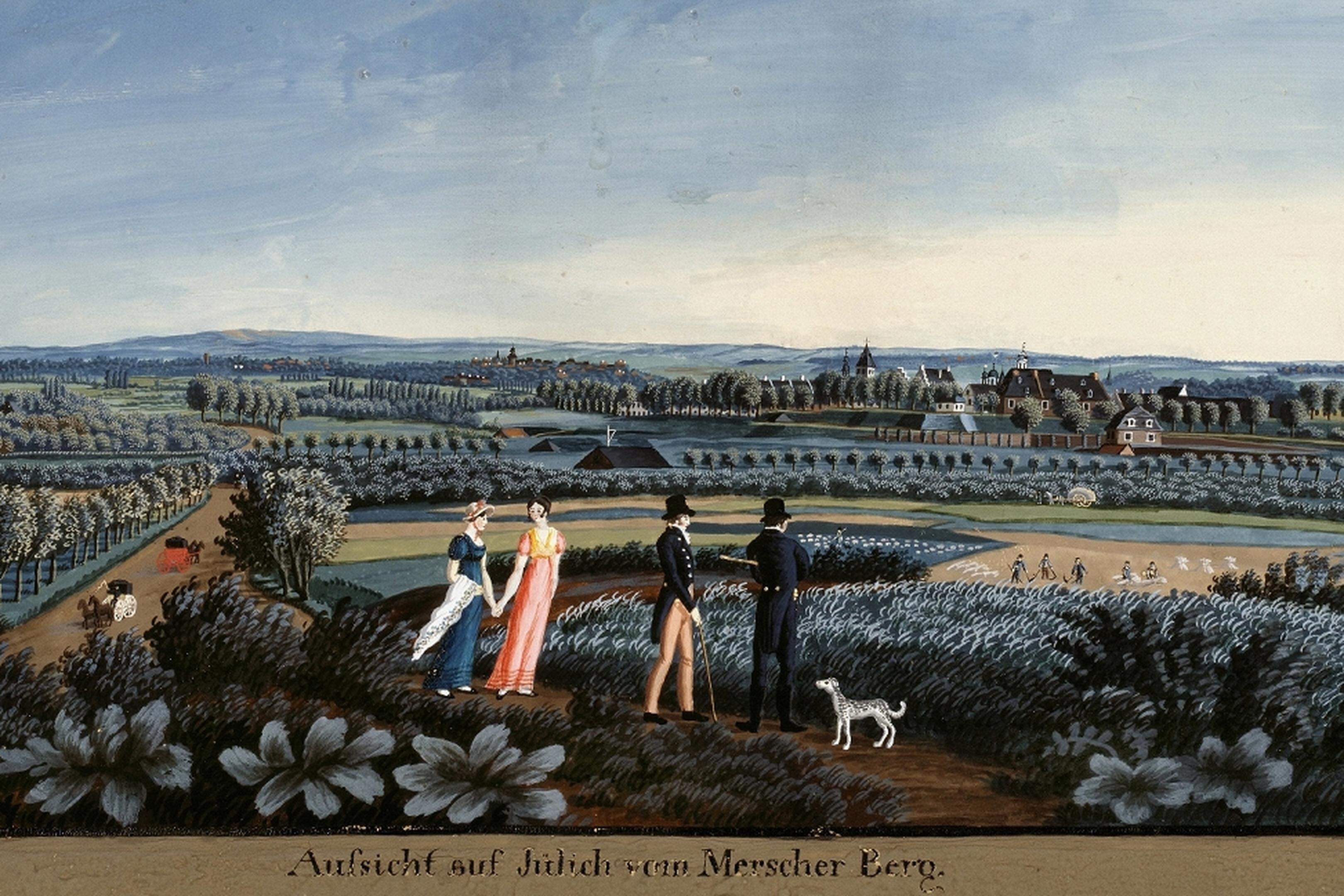 Bevölkerungsaustausch in Jülich- Johann Heinrich Weiermann Ansicht von Jülich um 1825