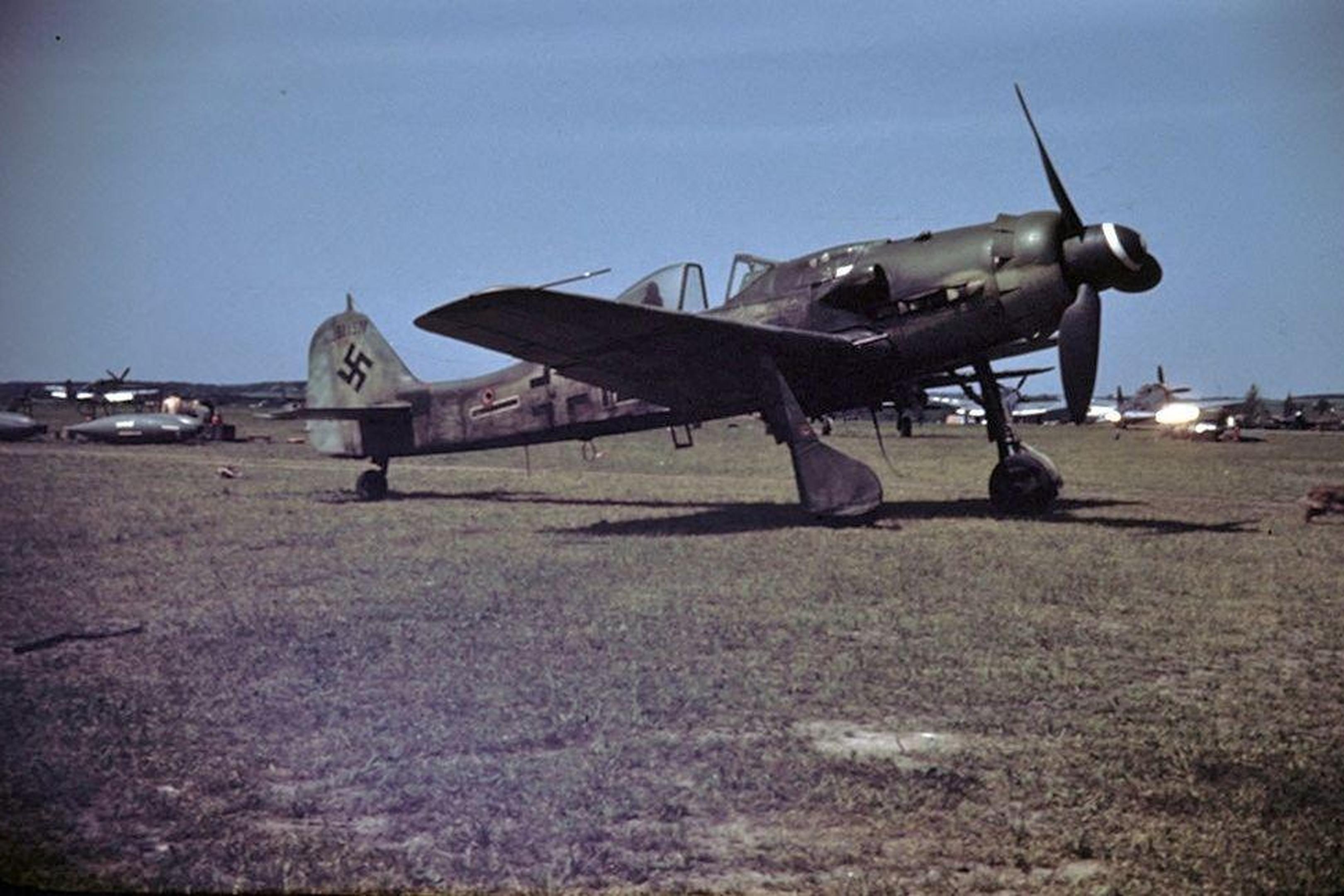 Eine historische Aufnahme einer Focke-Wulf 190 D-9 von 1945. Mit diesem Flugzeugmodell stürzte der Pilot über Aldenhoven ab. 