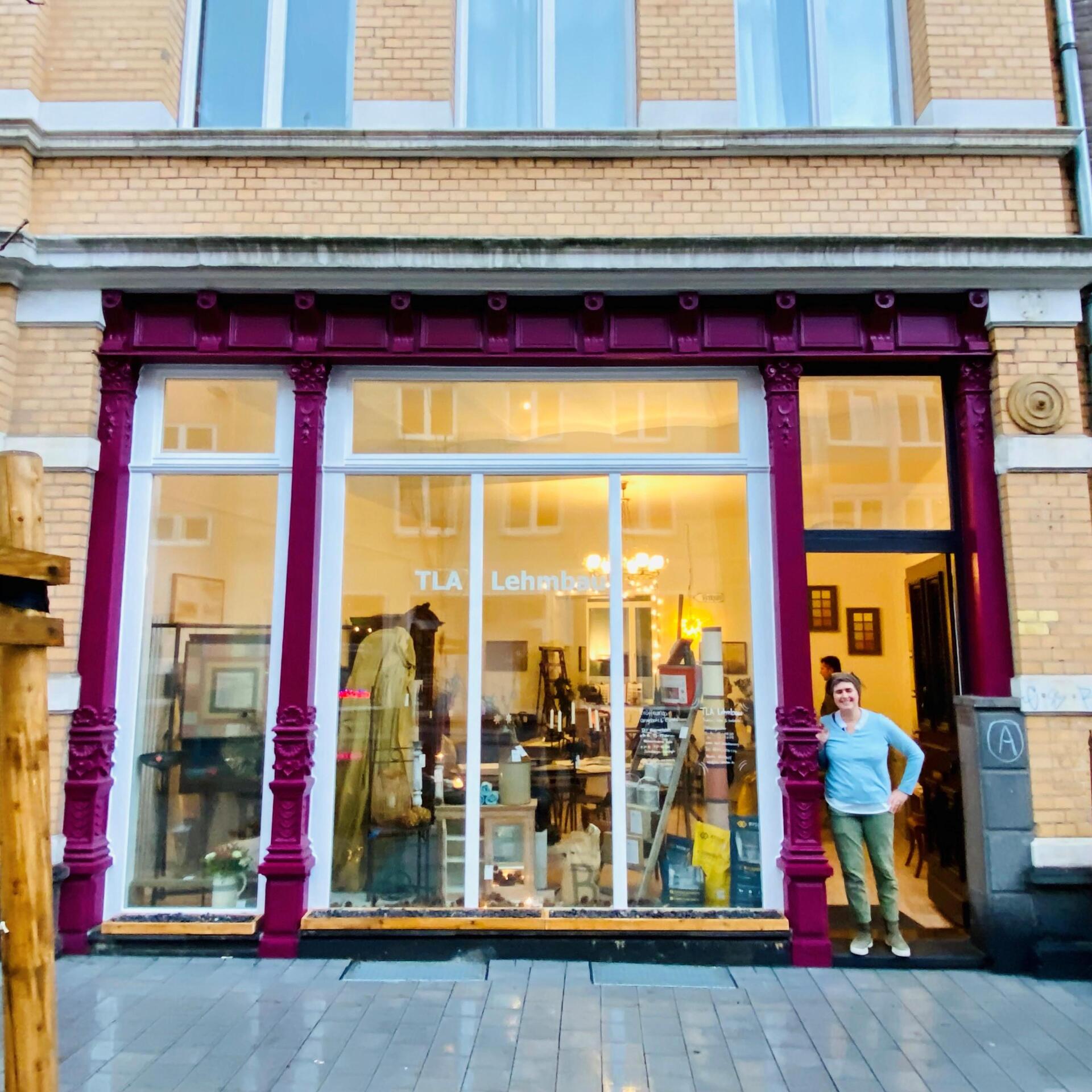 Hier war zuvor eine Modeboutique, dann lange Leerstand: Nicole Witthoff ist mit TLA Lehmbau in die Jakobstraße 108 gezogen.