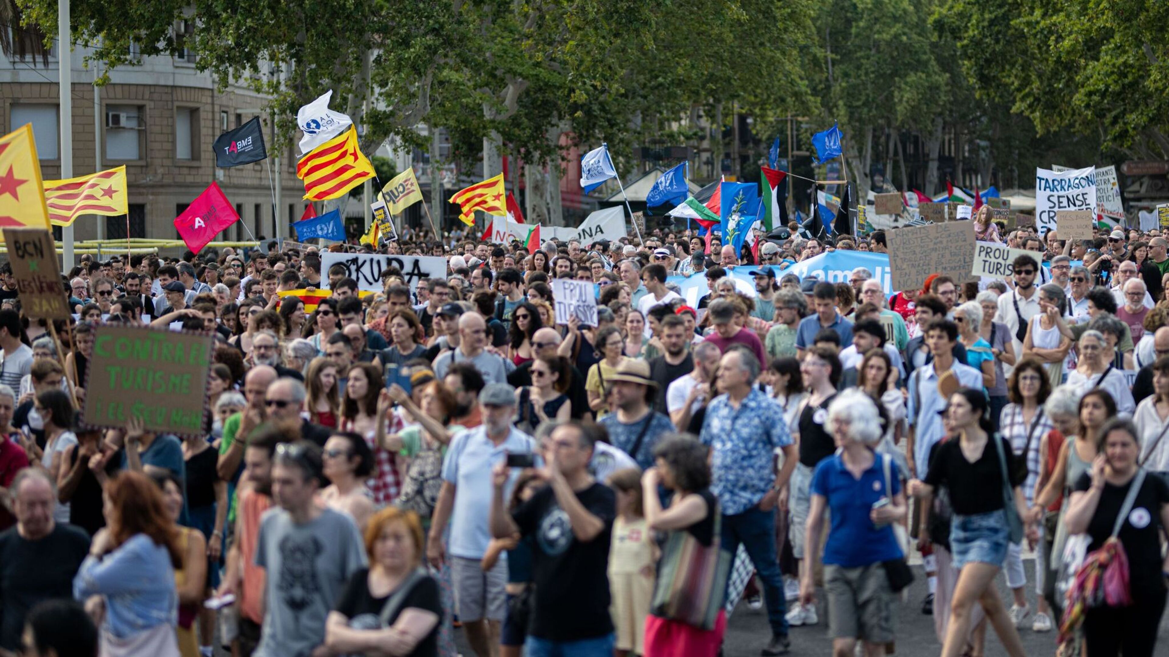 Understanding the Context of Public Demonstrations in Barcelona