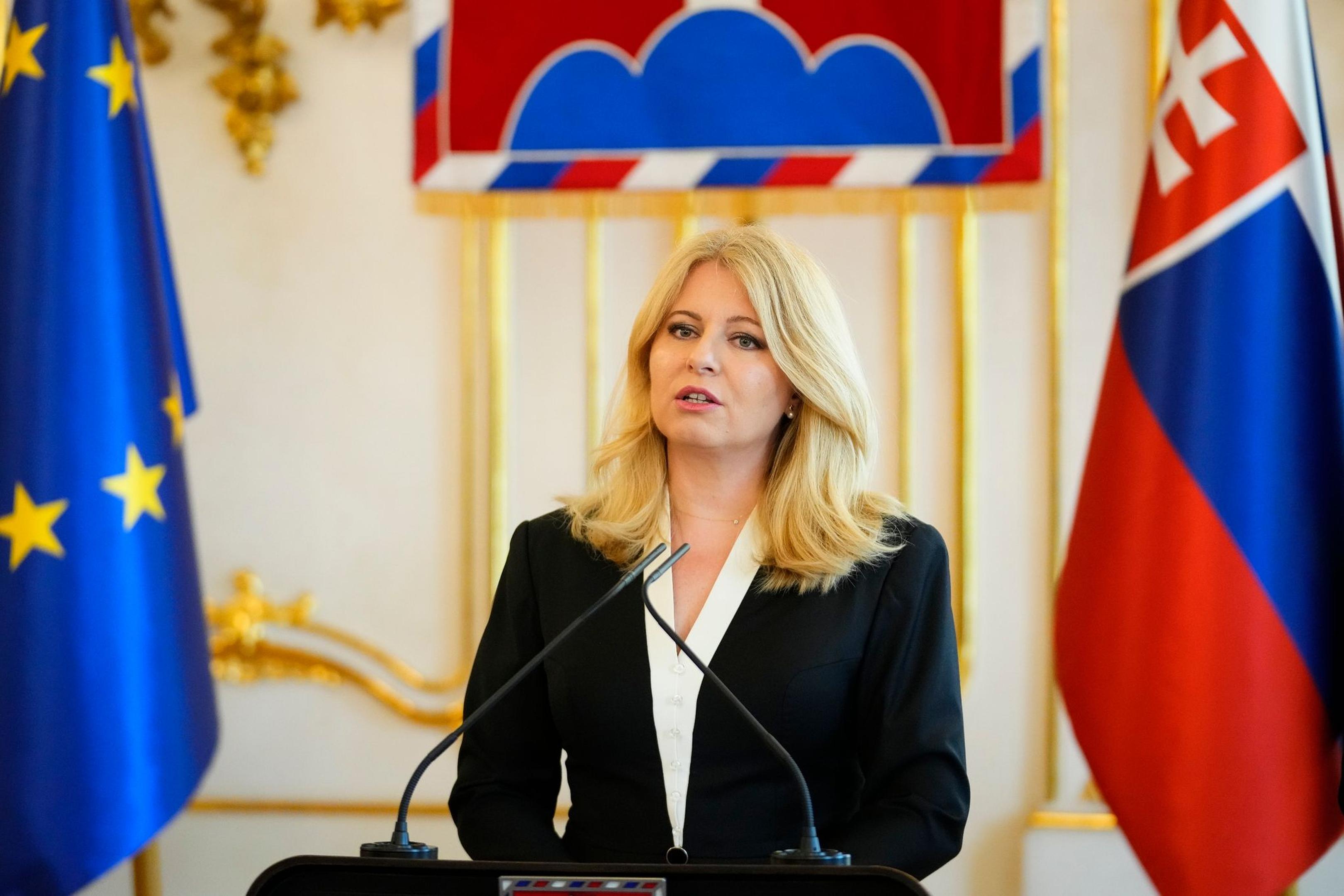 Die noch bis 15. Juni amtierende Präsidentin Zuzana Caputova ruft zur Mäßigung auf.