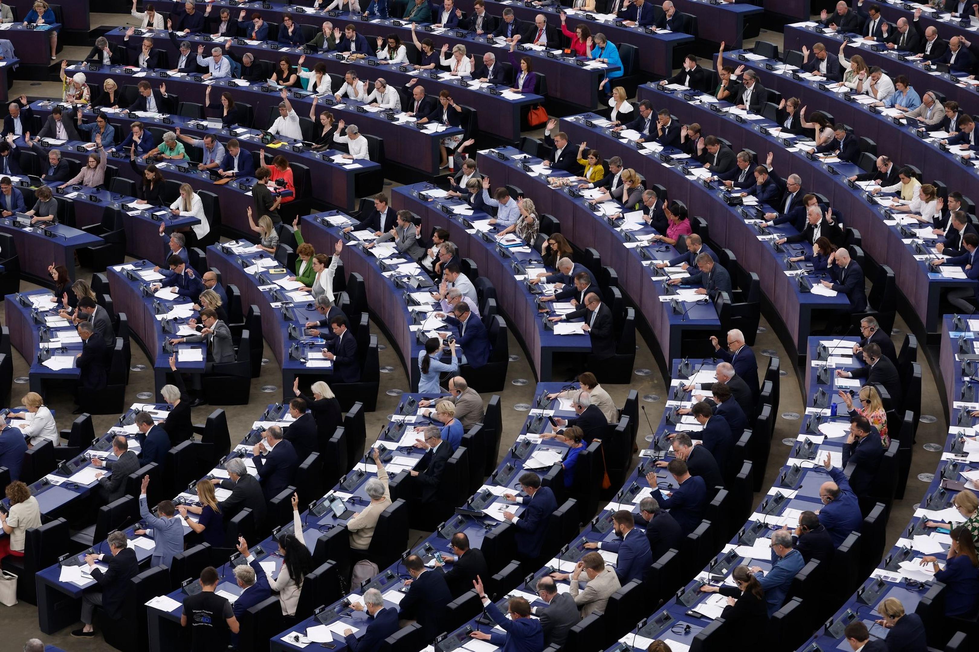 Das Europäische Parlament in Straßburg. 