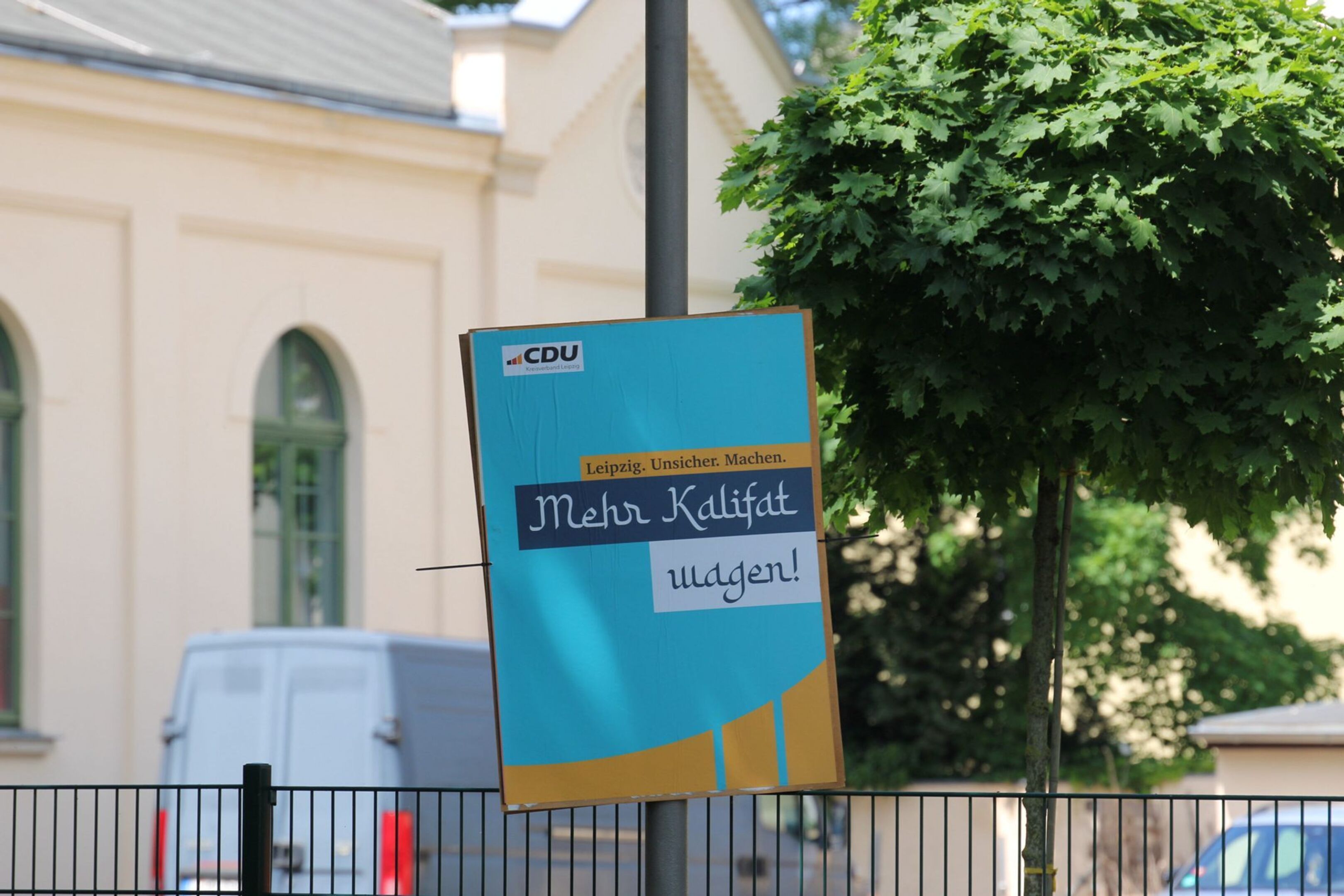 Fake: Ein gefälschtes Wahlplakat der CDU: