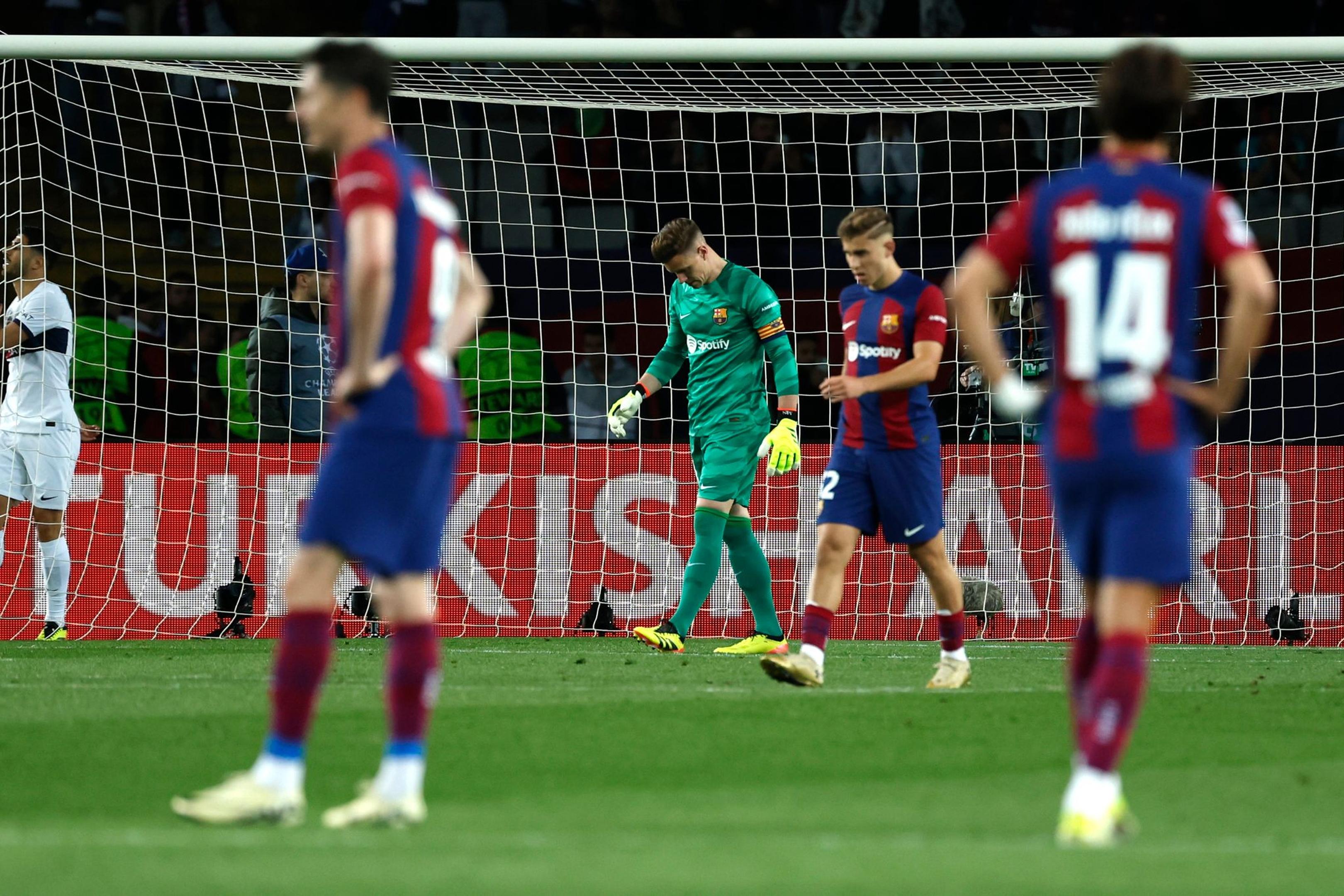 Marc-Andre ter Stegen und der FC Barcelona sind im Viertelfinale der Champions League gegen Paris Saint-Germain ausgeschieden.